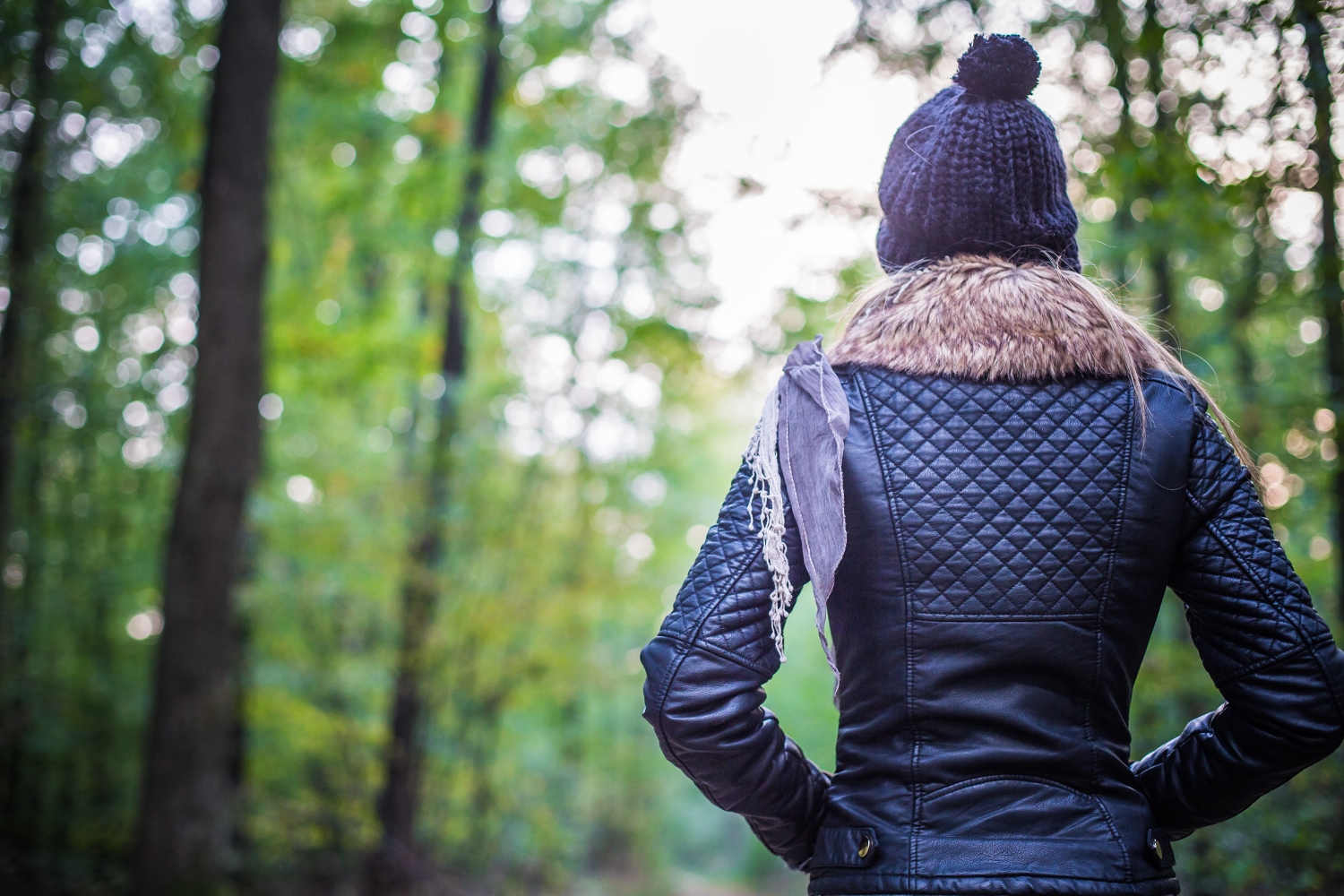 Girl in forest